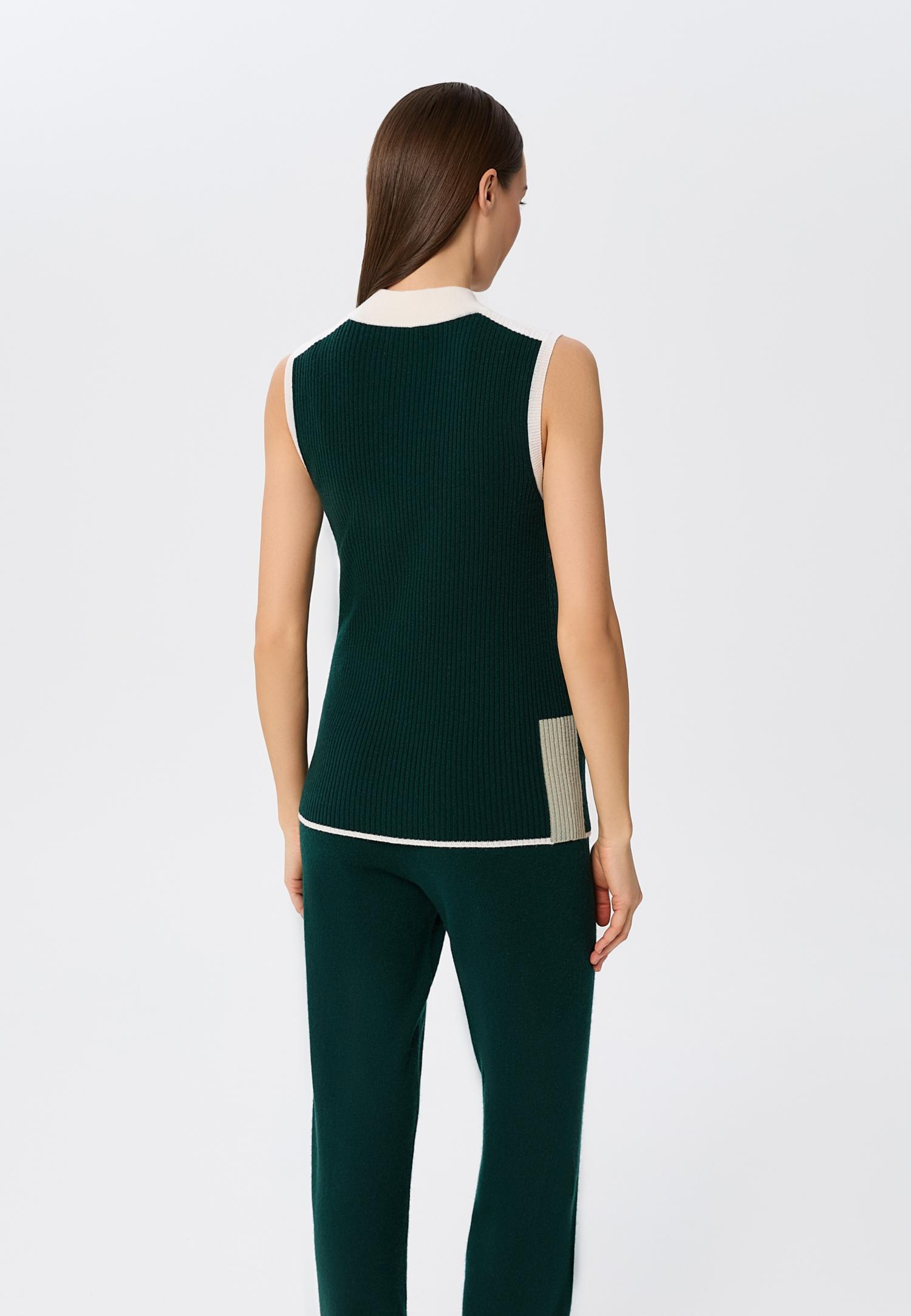 Водолазка без рукавів із кашеміру